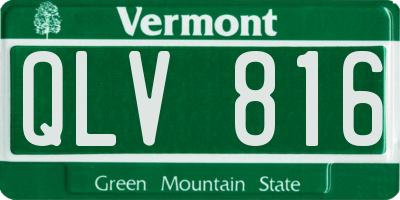 VT license plate QLV816