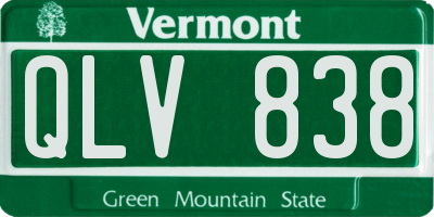 VT license plate QLV838