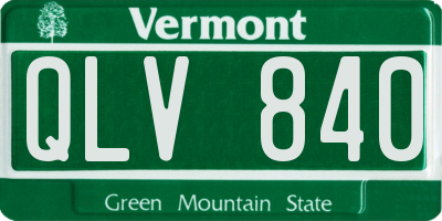 VT license plate QLV840