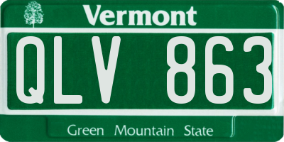 VT license plate QLV863