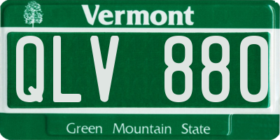 VT license plate QLV880