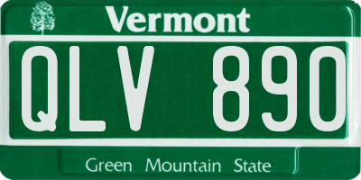 VT license plate QLV890