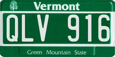 VT license plate QLV916