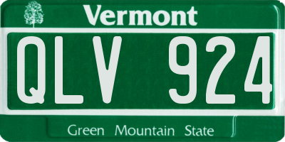 VT license plate QLV924