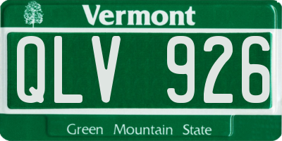 VT license plate QLV926