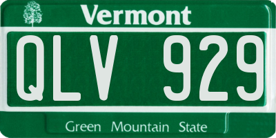 VT license plate QLV929