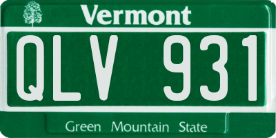 VT license plate QLV931
