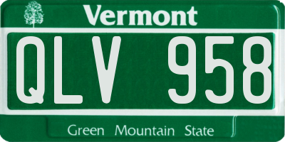 VT license plate QLV958