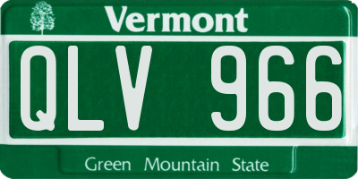 VT license plate QLV966