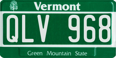 VT license plate QLV968