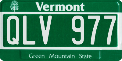 VT license plate QLV977