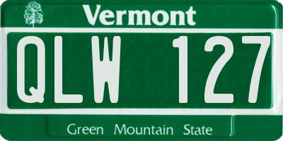 VT license plate QLW127