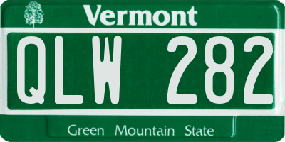VT license plate QLW282