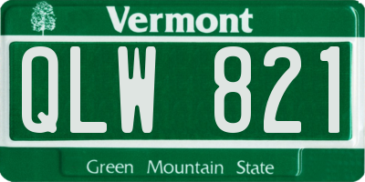 VT license plate QLW821