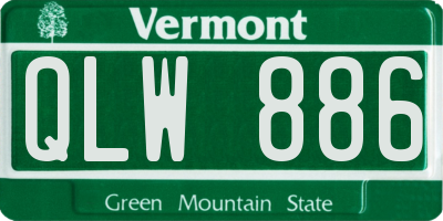 VT license plate QLW886