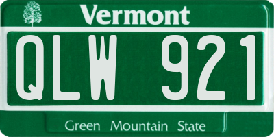 VT license plate QLW921