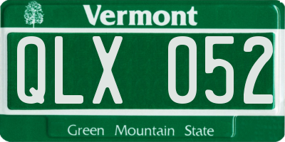 VT license plate QLX052