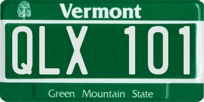 VT license plate QLX101