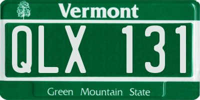 VT license plate QLX131