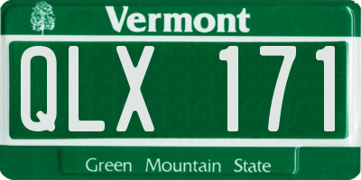 VT license plate QLX171