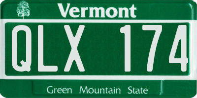 VT license plate QLX174