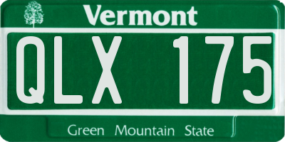 VT license plate QLX175