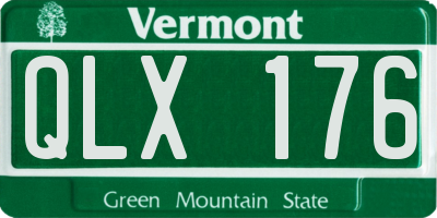 VT license plate QLX176