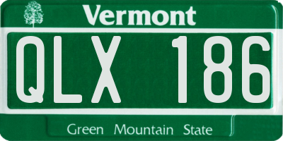 VT license plate QLX186