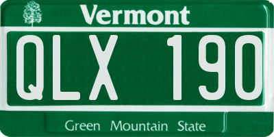 VT license plate QLX190