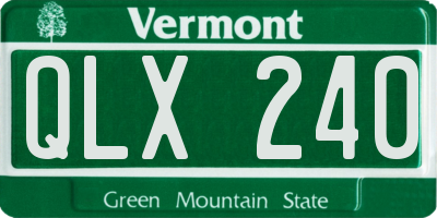 VT license plate QLX240