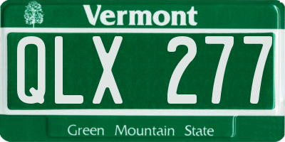 VT license plate QLX277