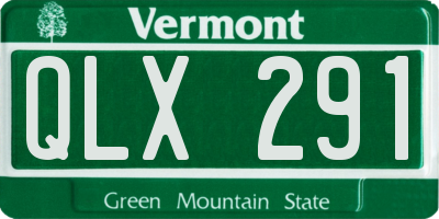 VT license plate QLX291