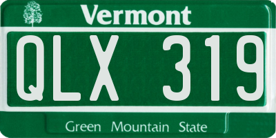 VT license plate QLX319
