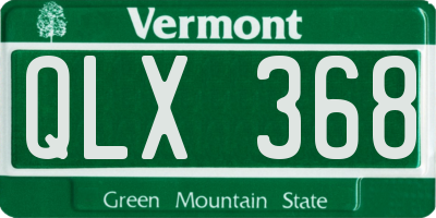 VT license plate QLX368