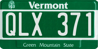 VT license plate QLX371