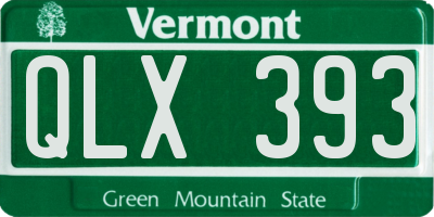 VT license plate QLX393