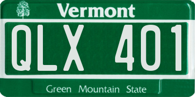 VT license plate QLX401