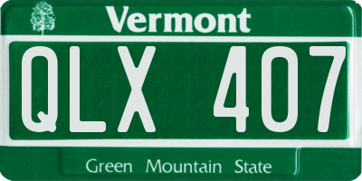 VT license plate QLX407