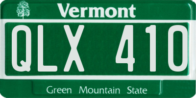 VT license plate QLX410