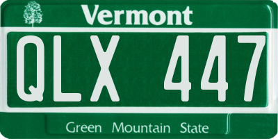 VT license plate QLX447