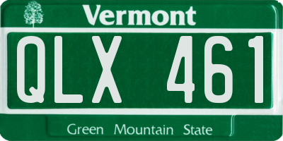VT license plate QLX461