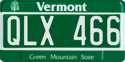VT license plate QLX466
