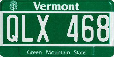 VT license plate QLX468