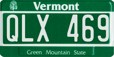 VT license plate QLX469