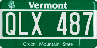 VT license plate QLX487