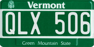 VT license plate QLX506