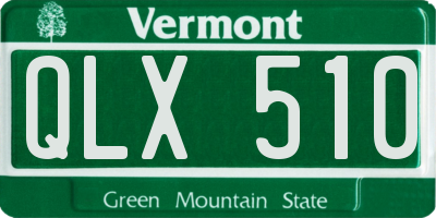 VT license plate QLX510