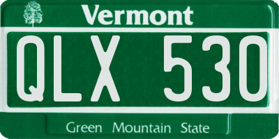 VT license plate QLX530