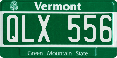 VT license plate QLX556