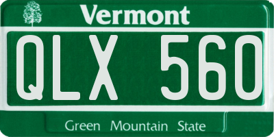 VT license plate QLX560